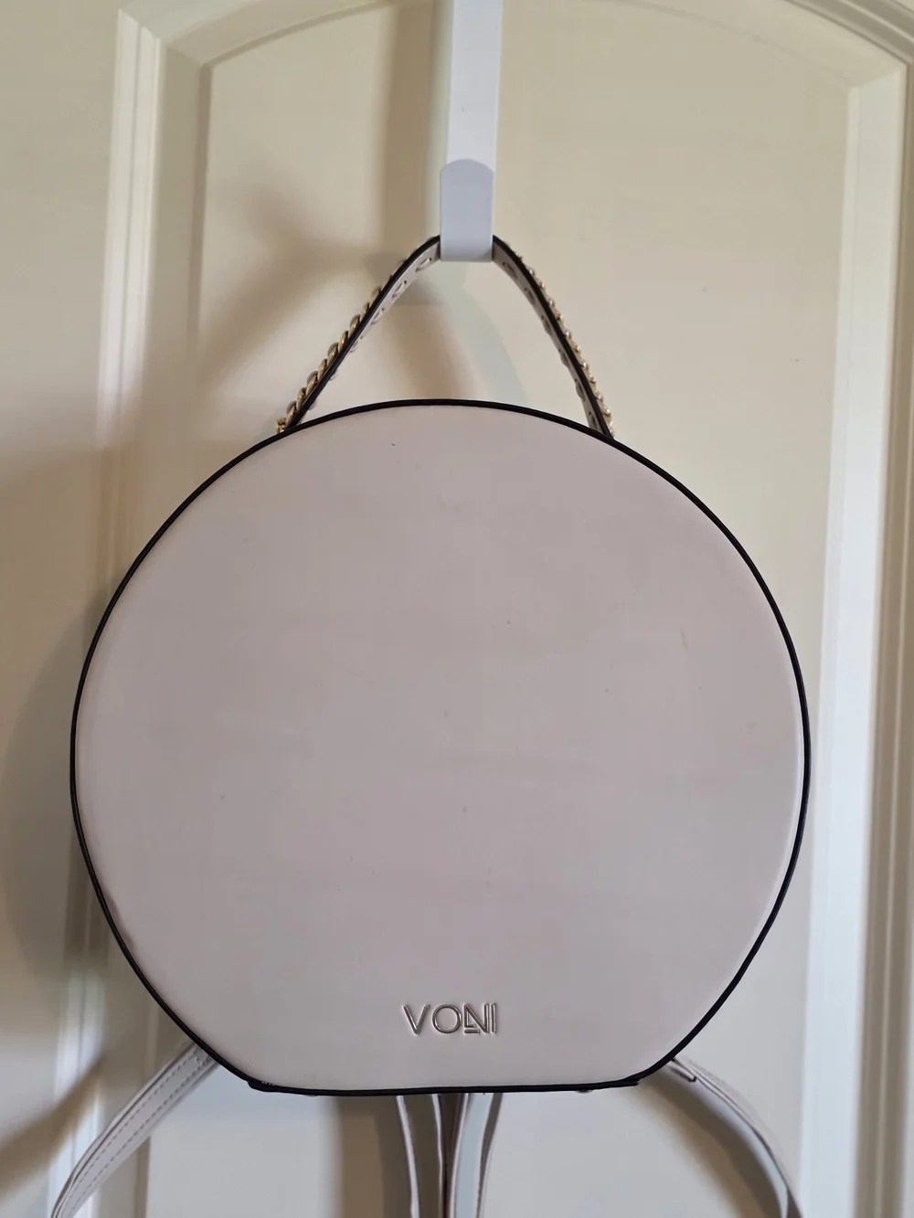 Voni Women’s Round Cream Crossbody Backpack